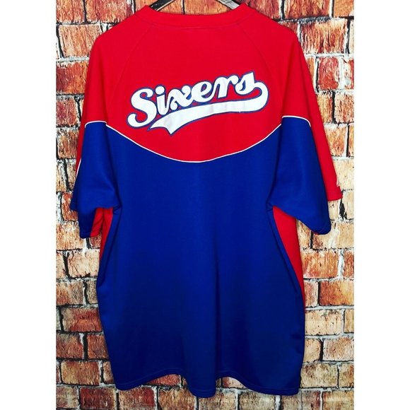 Philadelphia 76ers NBA Basketball Shooting Jersey Men’s XXL Stitched Logos HWC - Picture 3 of 8
